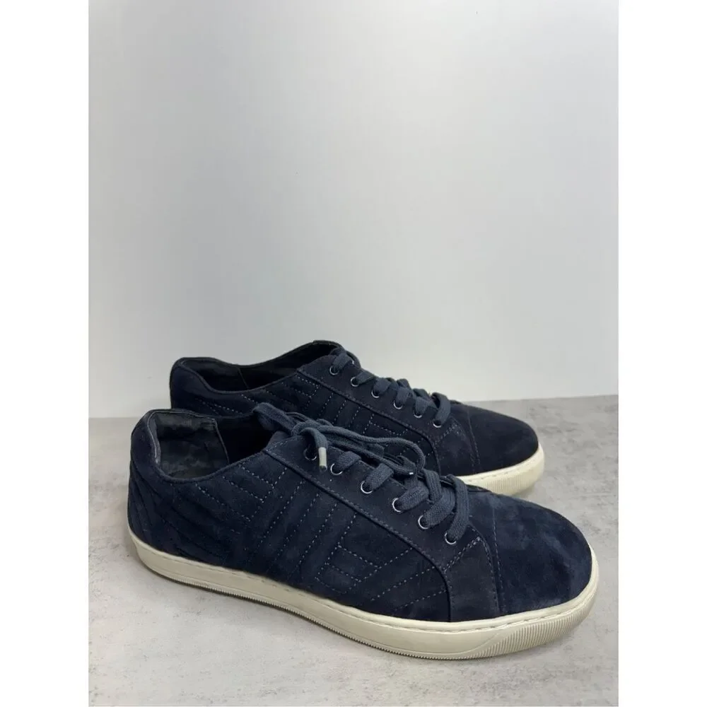 Vaneli Sneaker Size 7.5 Wide Navy Lace Up Suede Sport Shoes‎